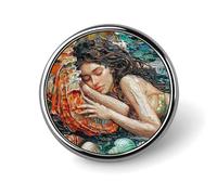 Pin de solapa «Sleep on Shells» (Duerme sobre conchas), broche redondo de metal duradero, ligero y elegante, ideal para camisas, chaquetas, mochilas y regalos.