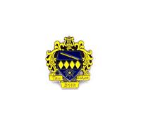 Pin de solapa Tau Beta Sigma Shield, Nailon, Sin gemas.