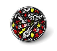 Pin de vinilo musical colorido, insignia redonda de metal, broche de solapa para hombres y mujeres, 1 pulgada