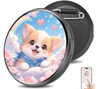 Pin digital de pantalla táctil HD con sonido, pantalla digital inteligente, 80 imágenes, 3 juegos, mini pin electrónico LED con carga de video y fotos, luz SOS, regalo para fanáticos del anime
