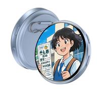 Pin Digital Electrónico | Pantalla Táctil IPS HD con Batería Recargable,Pin LED Digital con Pantalla | para Viajes Vacaciones Convenciones Fandoms Coleccionistas Fans de