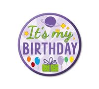 Pin es mi Cumpleaños, 5,8cm Metal Colorido Pin Botón Redondo Feliz Cumpleaños para Niños y Niñas Regalos de Fiesta Decoración de Fiestas (Estilo A)