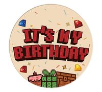Pin Es Mi Cumpleaños para Niño y Niña, 5,8cm Temática Juego Pin de Cumpleaños con Estampado de Diamantes Accesorios Atuendos para Suministros Celebración Fiestas