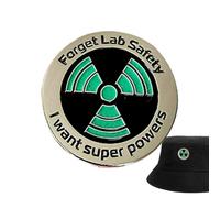 Pin esmaltado científico - Pin de solapa lindo Superpoderes de 0,35 oz | Olvídese de la seguridad del laboratorio | Broche de esmalte duradero | Pin de esmalte científico con estilo, luz clara, color