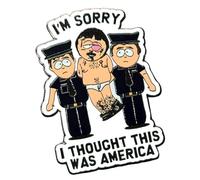 Pin esmaltado coleccionable de South Park con texto en inglés "I Thought This Was America", S, Acero aleado, No