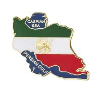 Pin esmaltado con bandera de mapa de Irán, accesorio de solapa National Country Geographic, regalo de 2,8 cm x 3 cm