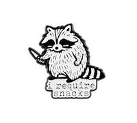 Pin esmaltado con diseño de mapache con cuchillo, bonito broche de mapache para meme, broche de insignia de panda de basura, bonito regalo divertido para niñas y mujeres sarcásticas, insignias de