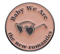 Pin esmaltado con mensaje: dinero, poder, gloria, corazón, mariposa, rosa., Klein, Metal no precioso