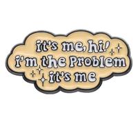 Pin esmaltado con mensaje: dinero, poder, gloria, corazón, mariposa, rosa., Klein, Metal no precioso