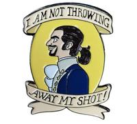 Pin esmaltado con texto en inglés "I Am Not Throwing Away My Shot! Hamilton Broadway Musical Theater Alexander Lafayette de 1.2 pulgadas, 1.2 Inches, Esmalte, Esmalte