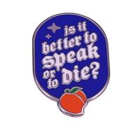 Pin esmaltado con texto en inglés "Is it Better to Speak or to Die Call Me By Your Name Elio and Oliver" LGBTQ de la película gay de 1.25 pulgadas, 1.25 Inches, Esmalte, Esmalte