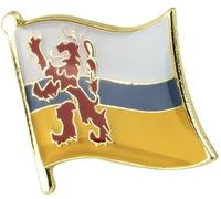 Pin esmaltado de 1,7 cm con diseño de bandera de Limburgo holandés de la provincia de los Países Bajos, león rojo limburgués de doble cola río Meuse blanco y azul dorado, 0.66 Inches, Esmalte, Esmalte