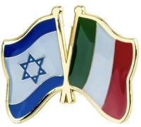 Pin esmaltado de 2,5 cm con bandera nacional de Israel de Italia, 1 Inch, Esmalte, Esmalte