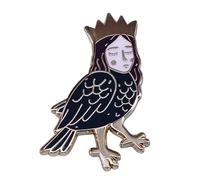 Pin esmaltado de 3,17 cm con diseño de sirina, arpía y arpía, corona y cuentos, 1.25 Inches, Esmalte, Esmalte