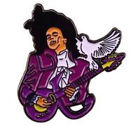 Pin esmaltado de 3,6 cm con diseño de guitarra Rock Pop Music Artist Singer Idol Guitar When Doves Cry, 1.4 Inches, Esmalte, Esmalte