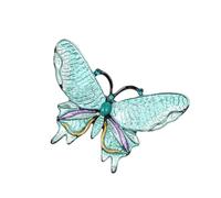 Pin esmaltado de aleación con forma de mariposa de moda con diamantes de imitación, accesorio para eventos formales y uso diario, alfiler de aleación de mariposa para ropa, talla única, como se