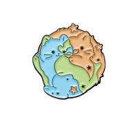 Pin Esmaltado De Gato Terrestre Lindo Dibujos Animados Animales Únicas Solapa Gatito Pequeño Broche Conciencia Ambiental Joyería Mochila Para Niños Esmaltada Gato