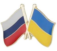 Pin esmaltado de la bandera nacional de Rusia, Rusia, Ucrania, Ucrania, bandera nacional de Ucrania, amistad y amor, aliados, 1 pulgada, 1 Inch, Esmalte, Esmalte