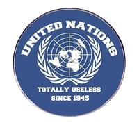 Pin esmaltado de la Organización Internacional de las Naciones Unidas, insignia de solapa de metal