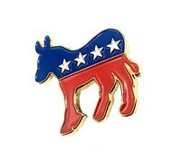 Pin esmaltado de metal con logotipo del burro del Partido Demócrata Joe Biden Clinton Bernie Sanders de Estados Unidos de América, Metal
