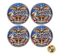 Pin esmaltado del 250 aniversario de Estados Unidos, pin de solapa conmemorativo de metal chapado en oro, broche de patriota histórico 1776-2026 para Navidad, Día del Patriota, Día de los Veteranos, 3