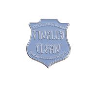 Pin esmaltado Finally Clean Just Because You're Clean Don't Mean You Now Don't Missit - Broche de metal azul para mochilas, accesorios, acero inoxidable, sin piedras preciosas, acero inoxidable, sin