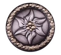 Pin esmaltado para solapa de 2,3 cm con diseño de soldados de montaña de la Segunda Guerra Mundial alemanas de la Segunda Guerra Mundial, 0.9 inches wide, Esmalte, Esmalte