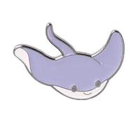 Pin esmaltado Stingray con respaldo de seguridad, Esmalte, tipo sin gema