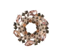 Pin floral artístico Kirsite con acabado galvanizado para fiestas de noche y atuendos, elegante pin de solapa, One Size, como se describe