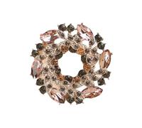 Pin floral artístico Kirsite con acabado galvanizado para fiestas de noche y trajes de oficina, elegante pin de solapa, talla única, como se describe