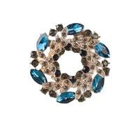 Pin floral artístico Kirsite con acabado galvanizado para fiestas de noche y trajes de oficina, fácil de usar, talla única, como se describe