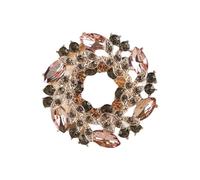 Pin floral artístico Kirsite con acabado galvanizado para fiestas de noche y trajes de oficina, fácil de usar, talla única, como se describe