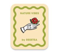 Pin Grow Wild - Pin de Madera Moderno para Chaquetas, Mochilas y Bolsos | Accesorio Original, Creativo y Hecho a Mano | Moda Nature Vibes | Resetea