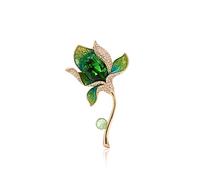 Pin Jewelry Gifts for Women 18K Gold Plated Crystal Chinese Style Brooch Elegant Ladies Corsage Accessories Vintage Flower Brooch Suitable for Women Brooch Pin,