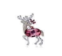 Pin Jewelry Gifts for Women Crystal Deer Brooch Pin Dresses Cardigan Collar Temperament Pins Scarves Clasp Fashion Girl Jewelry Brooches Gift to Wife Brooches