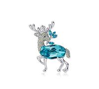 Pin Jewelry Gifts for Women Crystal Deer Brooch Pin Dresses Cardigan Collar Temperament Pins Scarves Clasp Fashion Girl Jewelry Brooches Gift to Wife Brooches