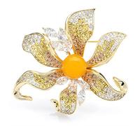 Pin Jewelry Gifts for Women Ladies Fashion Accessories Ladies Elegant Flower Brooch Wedding Party Brooch Flower Shaped Brooch Brooches Pins