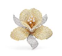 Pin Jewelry Gifts for Women Ladies Fashion Accessories Ladies Elegant Rhinestone Flower Brooch Wedding Banquet Party Brooch Flower Shaped Brooch Brooches Pins