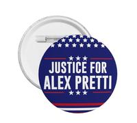 Pin "Justicia para Alex Pretti", 1 pieza, botón de hielo, insignia redonda para ropa y bolso