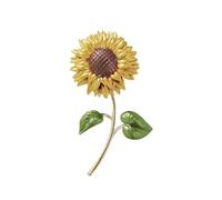 Pin ligero de girasoles en tono dorado, resistente a las alergias, joyería para pieles sensibles, cómodo accesorio formal, girasoles dorados, pin boutique, talla única, como se describe