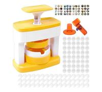 Pin Maker, 55 mm Professional Pin Making Kit, Ergonomic Handle Badge Maker with Circle Cutter and 48 Blank Insignias, DIY Craft Kit for Kids, School, Home, and Event Projects