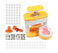 Pin Maker - 55mm Badge Press Machine, Craft Button Tool | ABS Body Ergonomic Handle Design, Circle Cutter Included, Forty Eight Blank Badges Creative Activity Kit Kids School Event Home