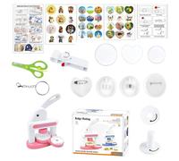 Pin Maker | Prensa Manual con Estimulación Práctica y Accesorios para Fabricar Insignias,Máquina para Botones y Pines - Para Proyectos de Manualidades DIY, Actividades Familiares entre Padres e Hijos,