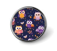 Pin novedoso con diseño de búho de dibujos animados, broche de solapa, insignia, corbata, joyería, decoración para sombreros, chaquetas y camisas.