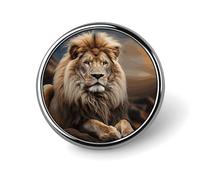 Pin novedoso con diseño de león y animales creativos, broche de solapa, insignia, corbata, joyería, decoración para sombreros, chaquetas y camisas.