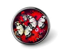 Pin novedoso con diseño de mariposas y flores de colores, broche de solapa, insignia, corbata, joyería, decoración para sombreros, chaquetas y camisas.