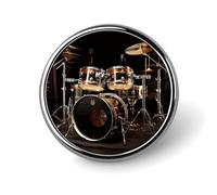 Pin novedoso de batería, broche de solapa, insignia, corbata, joyería, decoración para sombreros, chaquetas y camisas.