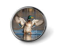 Pin novedoso de caza de patos salvajes voladores, broche de solapa, insignia, corbata, joyería, decoración para sombreros, chaquetas y camisas.