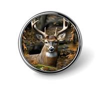Pin novedoso de ciervo camuflado, broche de solapa, insignia, corbata, joyería, decoración para sombreros, chaquetas y camisas.