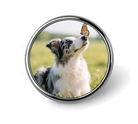 Pin novedoso de mariposa Border Collie, broche de solapa, insignia, corbata, joyería, decoración para sombreros, chaquetas y camisas.
